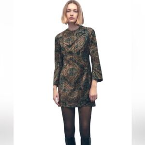 ZARA Velvet  Paisley Dress